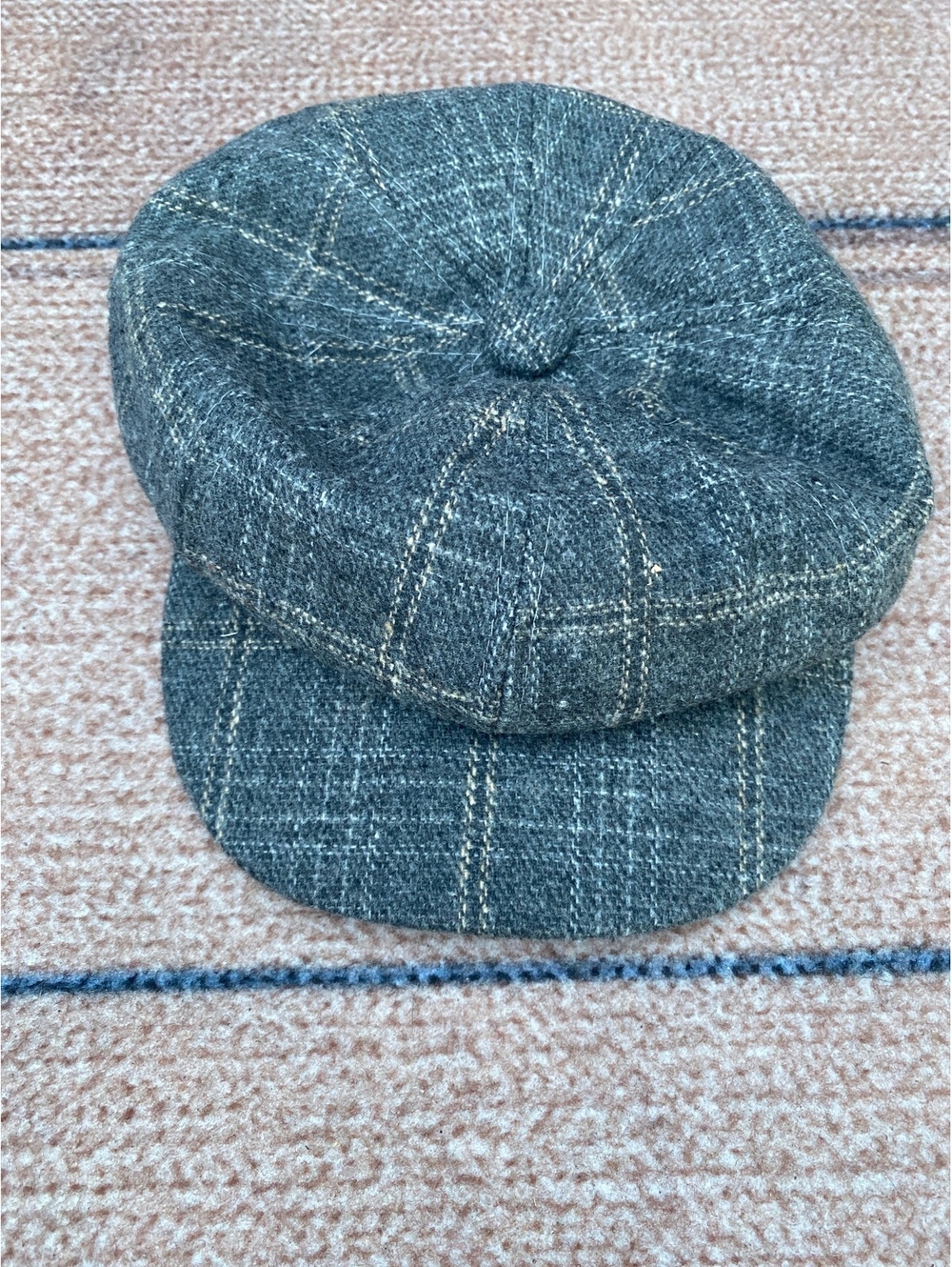 Y2K newsboy tartan plaid cap 1920's inspired vintage baker boy cabbie hat small